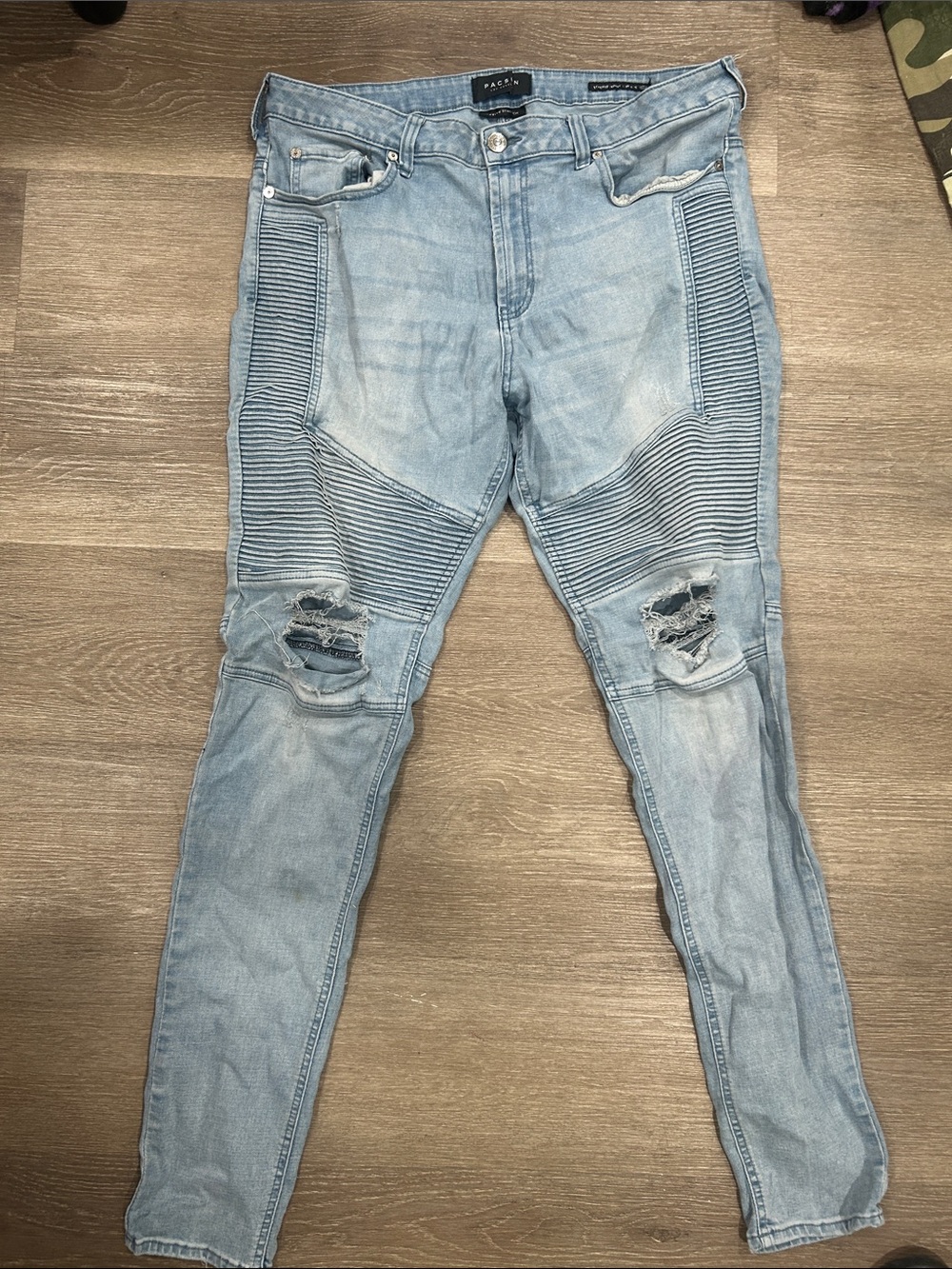 PacSun Light Blue Skinny Moto Jeans
